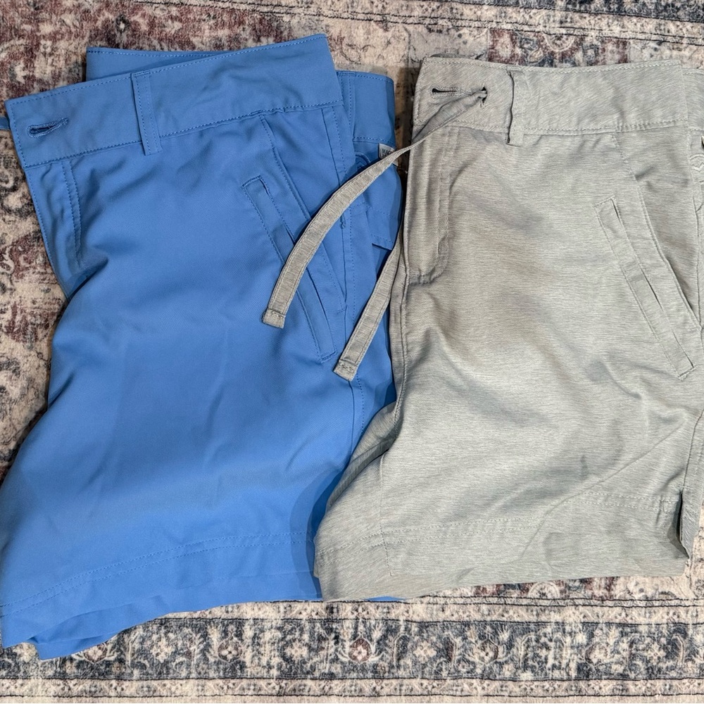 Magellan Outdoors Women's Blue and Gray Athletic Shorts